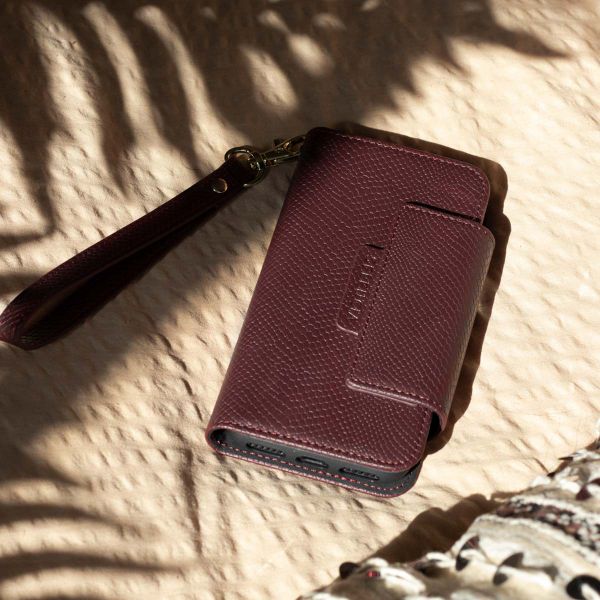 Selencia Llyr 2-in-1 Uitneembare Slang Bookcase Apple iPhone 13 Pro - Donkerrood