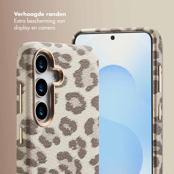 Selencia Sabi Backcover Panterprint met MagSafe Samsung Galaxy S25 - Soft Ivory