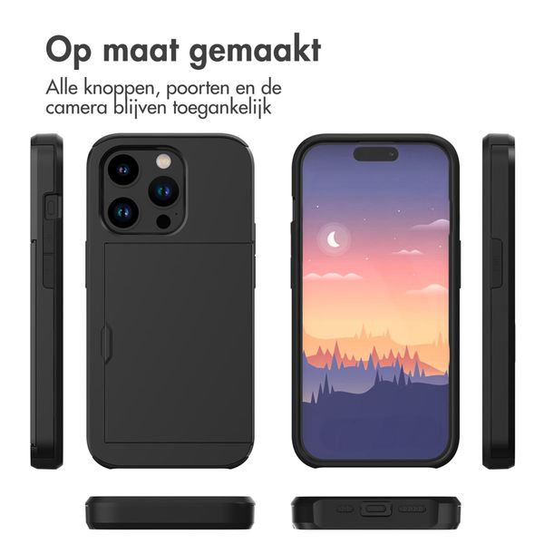 imoshion Backcover met pasjeshouder Apple iPhone 15 Pro - Zwart
