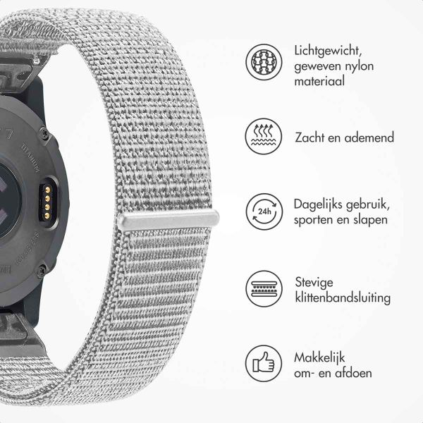 imoshion QuickFit® Nylon bandje  - Garmin 20 mm aansluiting - Maat L/XL - Wit