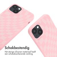 imoshion Siliconen design hoesje met koord Apple iPhone 14 Plus - Retro Pink