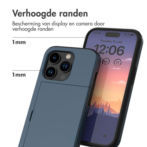 imoshion Backcover met pasjeshouder Apple iPhone 15 Pro - Donkerblauw
