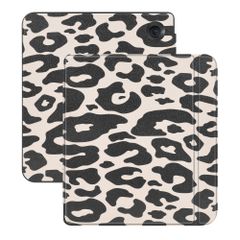 imoshion Design Slim Hard Case Sleepcover met stand Kobo Libra Colour - Leopard