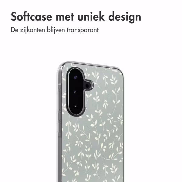 imoshion  Design hoesje Samsung Galaxy A56 - Smoke Green Flowers