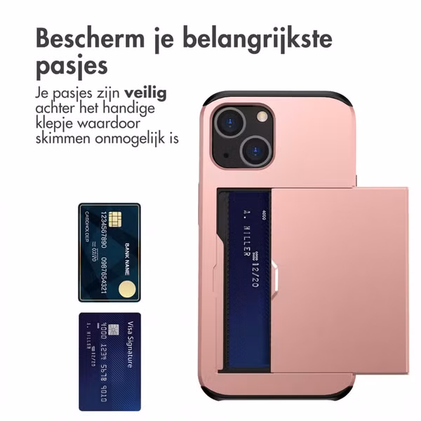 imoshion Backcover met pasjeshouder Apple iPhone 13 - Rosé Goud