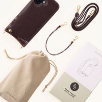 Selencia Nova Phone Case with Cord and Card Holder Apple iPhone 17 - Checks