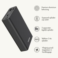 imoshion Ultra Series Aluminium Powerbank 20.000 mAh - Quick Charge en Power Delivery - Zwart