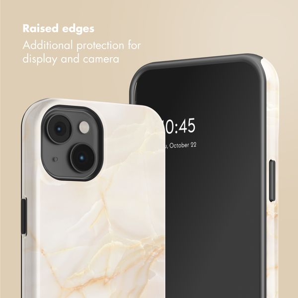 Selencia Vivid Back Cover with MagSafe Apple iPhone 14 - Golden Beige Marble