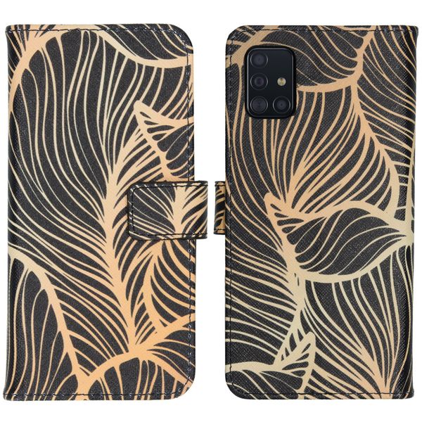 imoshion Design Softcase Bookcase Samsung Galaxy A51 - Golden Leaves