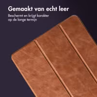 Accezz Leather Trifold Bookcase Apple iPad Pro 11 (2025) M5 / (2024) M4 - Cognac