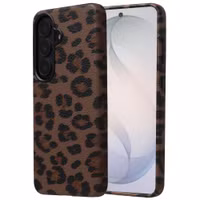 Selencia Sabi Backcover Panterprint met MagSafe Samsung Galaxy S26 - Mocha Brown