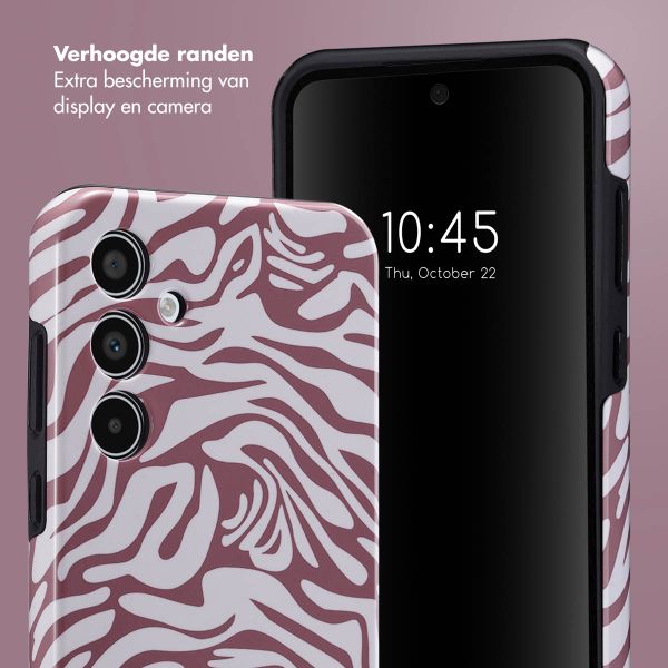 Selencia Vivid Tough Backcover Samsung Galaxy A35 - Trippy Swirl Dark Rose