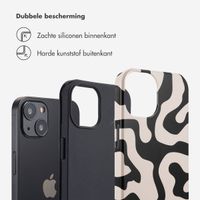 Selencia Vivid Tough Backcover iPhone 13 - Art Wave Black