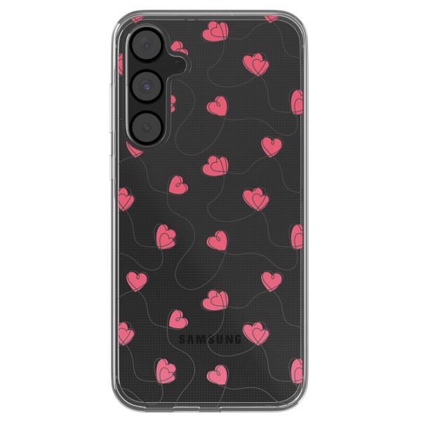 imoshion  Design hoesje Samsung Galaxy A55 - Dusty Rose Connected Hearts