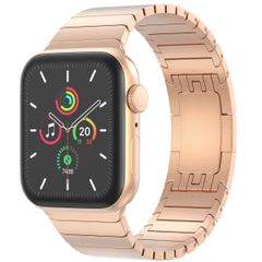 Selencia Stalen schakelband Apple Watch Series 1 t/m 9 / SE (38/40/41 mm) | Series 10 / 11 (42 mm) - Rosé Goud