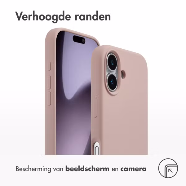 Accezz Liquid Silicone Backcover met MagSafe Apple iPhone 17 - Roze