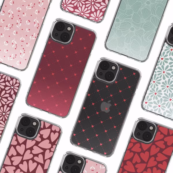 imoshion Design hoesje Apple iPhone 14 - Crush Check Coral Dust