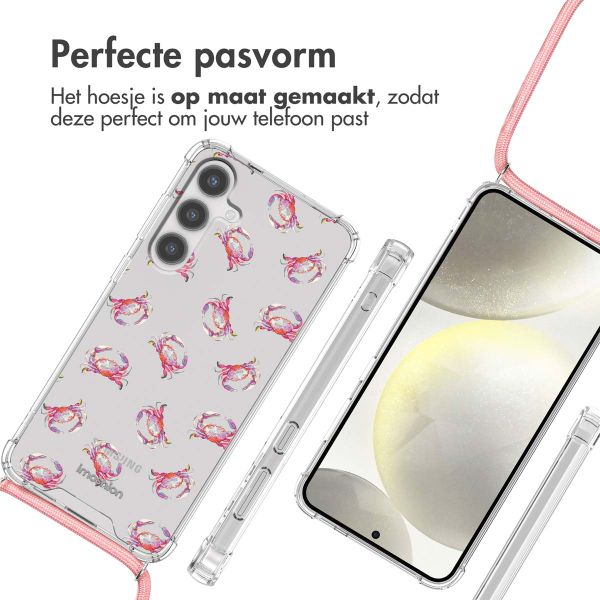 imoshion Design hoesje met koord Samsung Galaxy S24 - Crab Watercolor