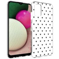 imoshion Design hoesje Samsung Galaxy A03s - Hartjes - Zwart