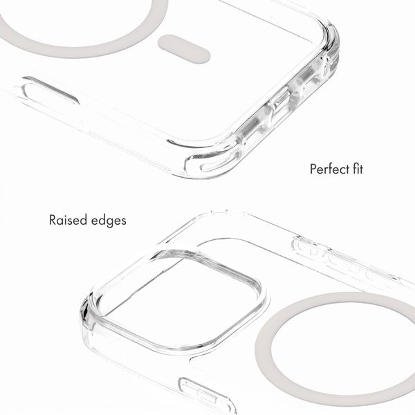Selencia Rivièra MagSafe Back Cover with detachable hooks Apple iPhone 16 Pro - Transparent