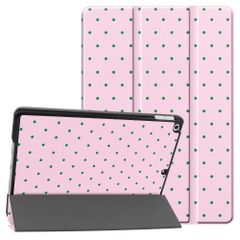 imoshion Design Trifold Bookcase Apple iPad 9 (2021) 10.2 inch / iPad 8 (2020) 10.2 inch / iPad 7 (2019) 10.2 inch - Happy Dots