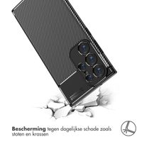 imoshion Carbon Softcase Backcover Samsung Galaxy S23 Ultra - Zwart