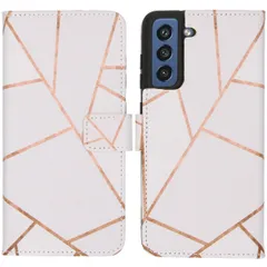 imoshion Design Softcase Bookcase Galaxy S21 FE - White Graphic