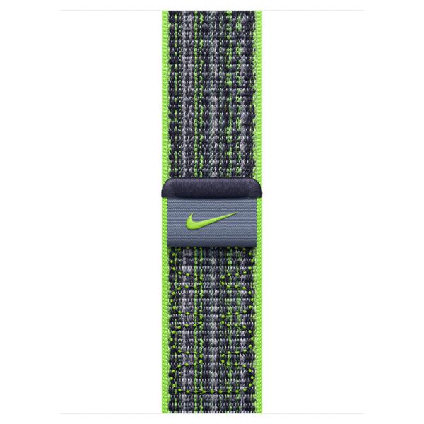 Apple Nike Sport Loop Band Apple Watch Series 1 t/m 9 / SE (38/40/41 mm) | Series 10 (42 mm) - Bright Green/Blue