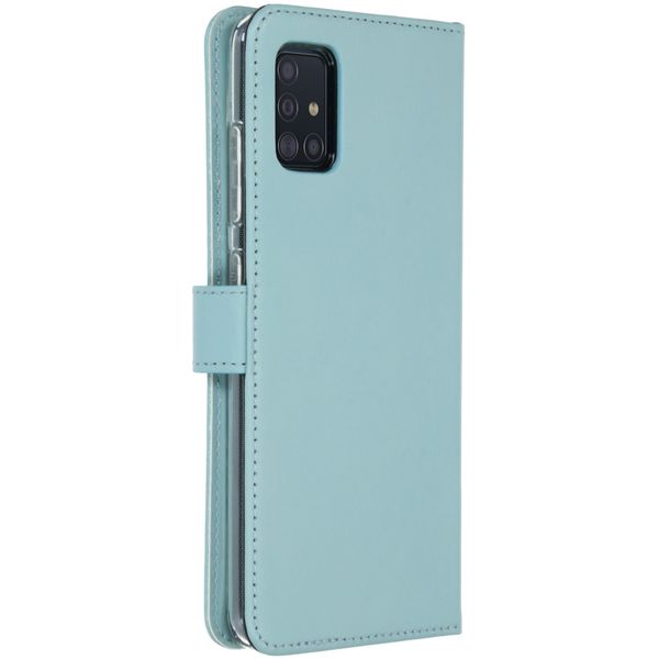 Selencia Echt Leren Bookcase Samsung Galaxy A51 - Air Blue