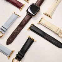 Burga Genuine Leather Band Apple Watch Series 1 - 11 / SE / Ultra (44/45/46/49 mm) - Don't Text / Gold