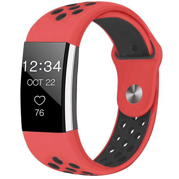 imoshion Siliconen sport bandje Fitbit Charge 2 - Rood / Zwart