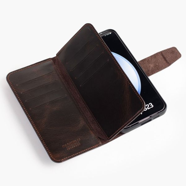 Wachikopa Multi Wallet Bookcase Samsung Galaxy S23 - Dark Brown