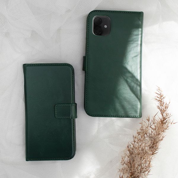 Selencia Echt Leren Bookcase Huawei P30 Pro - Groen