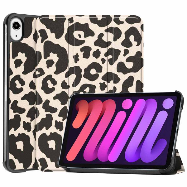 imoshion Design Trifold Bookcase Apple iPad Mini 7 (2024) / iPad Mini 6 (2021) - Leopard