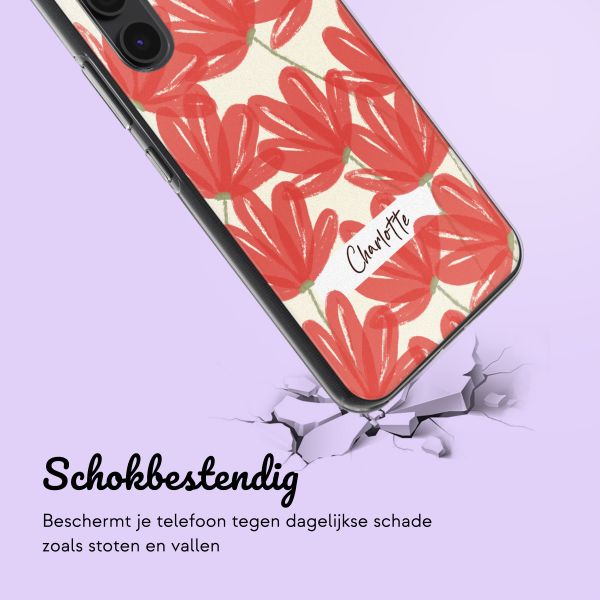 Gepersonaliseerd hoesje met bloemen Samsung Galaxy A54 (5G) - Transparant