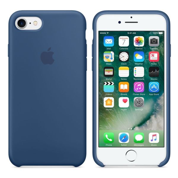 Apple Silicone Backcover Apple iPhone SE (2022 / 2020) / 8 / 7 - Ocean Blue
