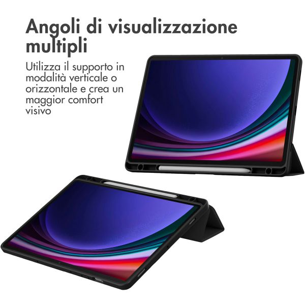 imoshion Trifold Hardcase Bookcase Samsung Galaxy Tab S9 11.0 inch - Zwart