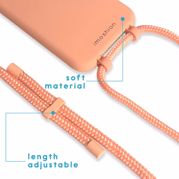 imoshion Color Backcover met afneembaar koord Apple iPhone SE (2022 / 2020) / 8 / 7 - Peach