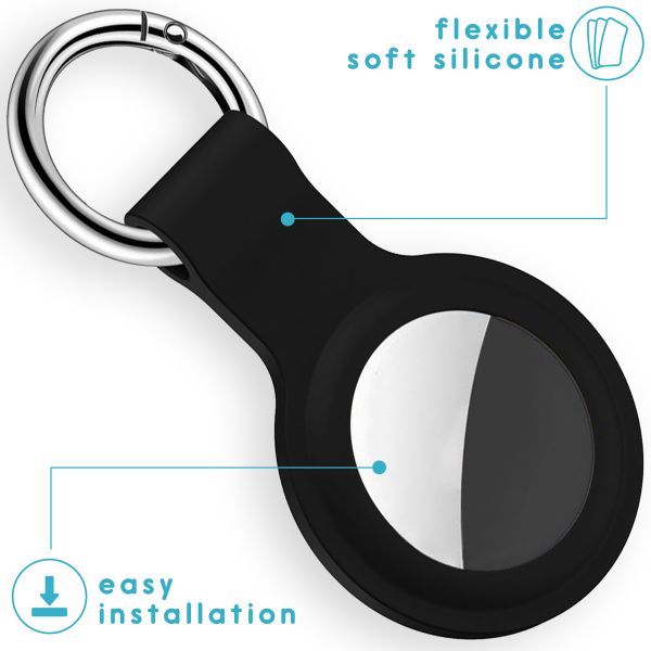 imoshion Liquid Silicone Keychain Case Apple AirTag - Zwart