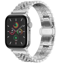 Selencia Jubilee stalen bandje Apple Watch Series 1 t/m 9 / SE (38/40/41 mm) | Series 10 / 11 (42 mm) - Zilver