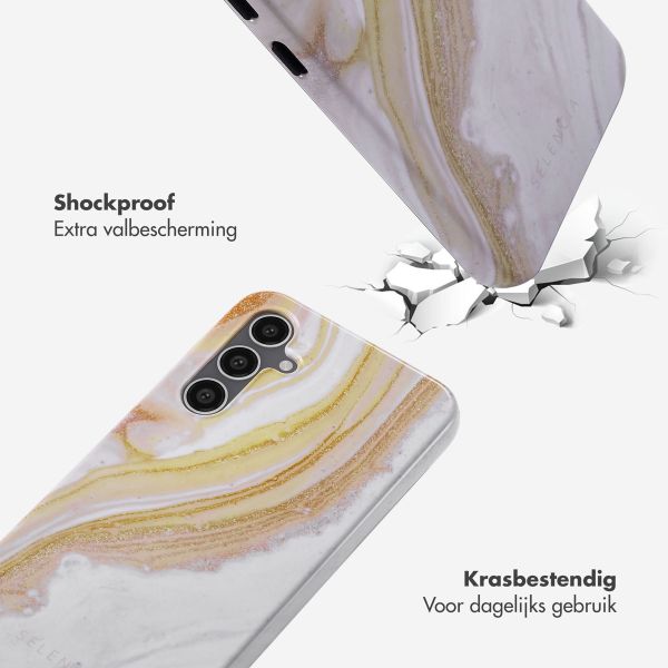Selencia Vivid Backcover Samsung Galaxy S23 FE - Chic Marble Gold