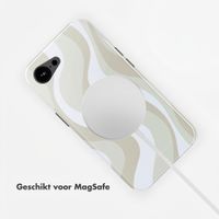 Selencia Vivid Backcover met MagSafe Apple iPhone 17e / 16e - Desert Waves Beige
