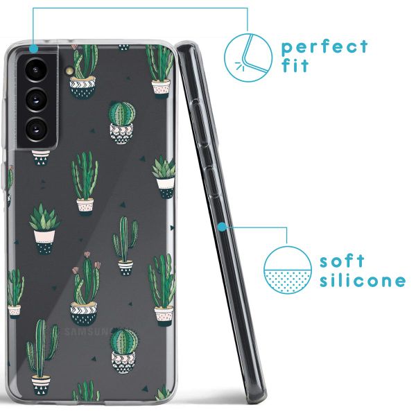 imoshion Design hoesje Samsung Galaxy S21 - Cactus - Groen