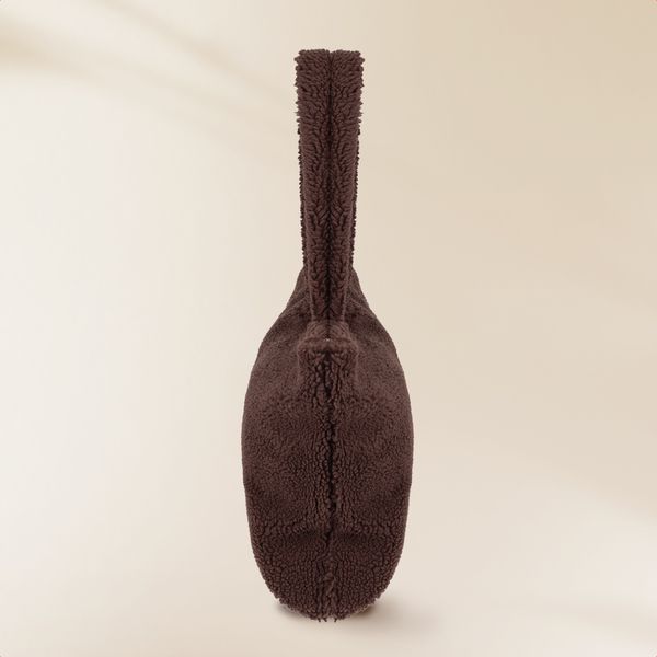 Selencia Zaya Tote Bag - Teddy Laptoptas 16 inch - Choco Brown