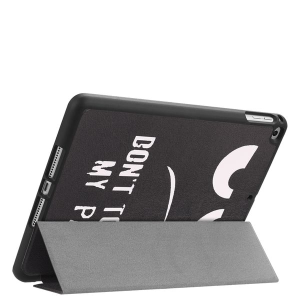 imoshion Design Trifold Bookcase Apple iPad 6 (2018) 9.7 inch / iPad 5 (2017) 9.7 inch / Air 2 (2014)/Air 1 (2013) - Don't touch