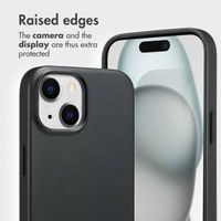 Accezz 2-in-1 Leather Bookcase with MagSafe Apple iPhone 15 - Onyx Black