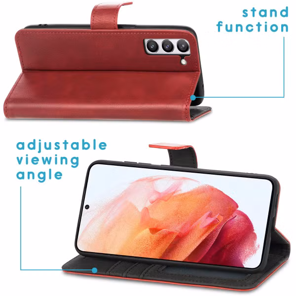 imoshion Luxe Bookcase Samsung Galaxy S21 FE - Rood