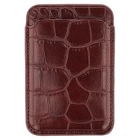 Selencia Croco Card Holder with MagSafe - Burgundy