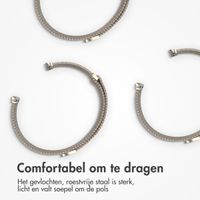 imoshion Milanees magnetisch bandje Apple Watch Series 1 - 11 / SE / Ultra (44/45/46/49 mm) - Maat S - Starlight