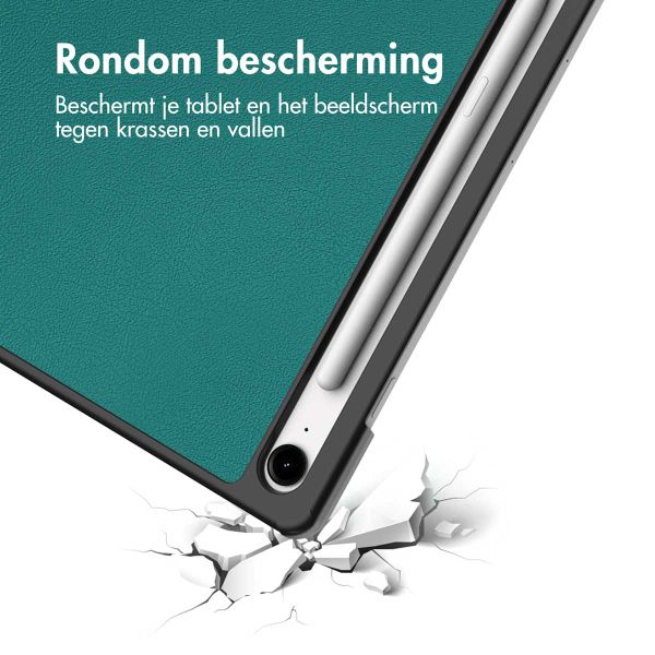 imoshion Trifold Bookcase Samsung Galaxy Tab S10 FE Plus - Donkergroen